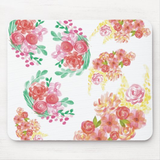 Aqua-Blüte Mousepad (Vorne)