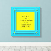 Aqua Blütenrahmen Leinwanddruck (Insitu (Holzboden))