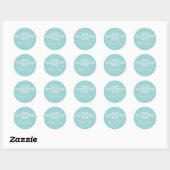 Aqua Bohemisch Chic Danke Stickers (Blatt)