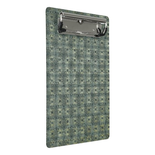 Aqua Boho Muster, schöne Mini-Zwischenablage Mini Klemmbrett (Schrägansicht)