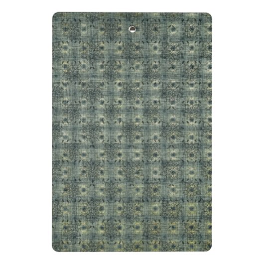 Aqua Boho Muster, schöne Mini-Zwischenablage Mini Klemmbrett (Rückseite)