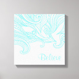 Aqua Boho Stil Wanddekoration Canvas Print Leinwanddruck