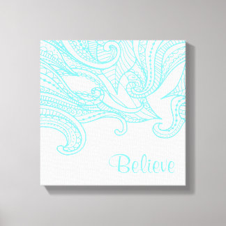Aqua Boho Stil Wanddekoration Canvas Print Leinwanddruck