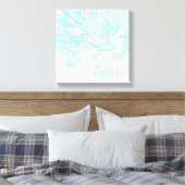 Aqua Boho Stil Wanddekoration Canvas Print Leinwanddruck (Insitu (Schlafzimmer))