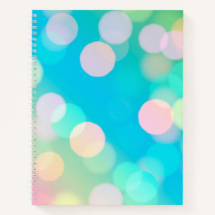 Aqua Bokeh Bullet Journal / Lined Notebook Notizblock