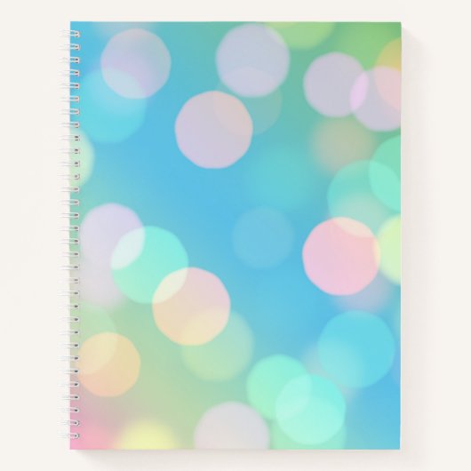 Aqua Bokeh Bullet Journal / Lined Notebook Notizblock (Vorderseite)