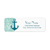 Aqua Bokeh Nautical Glitzer Anchor (Vorne)