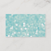 Aqua Bokeh Nautical Glitzer Anchor Visitenkarte (Rückseite)