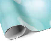 Aqua Bokeh Party Lights Geschenkpapier (Rolleneckpunkt)