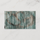 Aqua Bokeh SeeGlitzer-Anker auf Holz Visitenkarte (Rückseite)