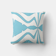 Aqua Bold Abstract Sound Wave Design auf Weiß