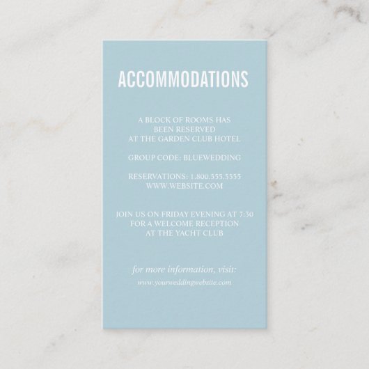 Aqua Bold Wildblumen Hochzeitsunterkunft Begleitkarte (Vorderseite)