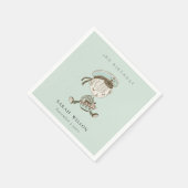 Aqua Boys Little Sailor Nautic jedes Alter Geburts Serviette (Ecke)