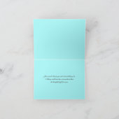 Aqua, Braun, Weiß Streifen Danke Karte (Innenseite)