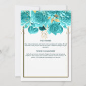 Aqua-Brautparty Einladung (Rückseite)