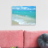 Aqua Bright Blue Beach Waves Leinwanddruck (Insitu (Wohnzimmer))