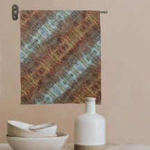 Aqua Brown Beige Tan Abstrakt gemustert