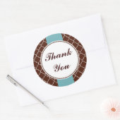 Aqua Brown danke dir Stickers (Umschlag)