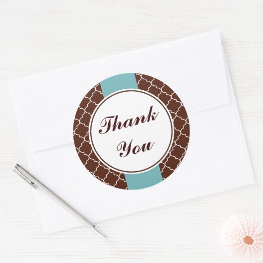 Aqua Brown danke dir Stickers (Umschlag)