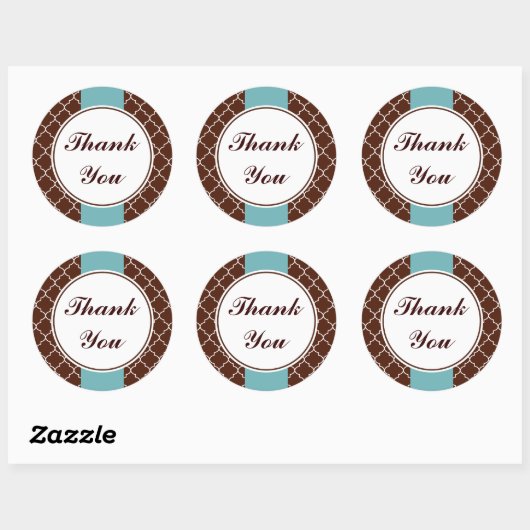 Aqua Brown danke dir Stickers (Blatt)