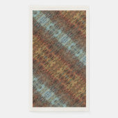 Aqua Brown und Orange Abstrakt Serviette (Vorderseite)