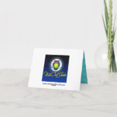 Aqua-Brownweißer Blumendamast danken Ihnen zu Dankeskarte (Rückseite)