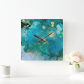 Aqua Brume I Quadratische Wanduhr (Zuhause)