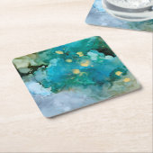 Aqua Brume I Rechteckiger Pappuntersetzer (angewinkelt)