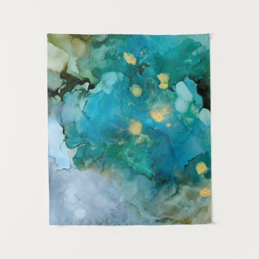 Aqua Brume I Wandteppich (Vorderseite)