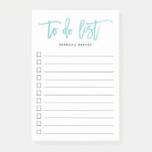 Aqua Brush mit Personalisierter Aufschrift Post-it Klebezettel (Vorderseite)