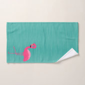 AQUA BRUSHED TEXTURE FLAMINGO BADEZIMMER TOWEL SET (Handtuch)