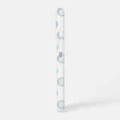 Aqua Bubble Dot Phone Case | Türkis Punkte Minima iPhone 16 Hülle (Linke Seite)