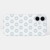 Aqua Bubble Dot Phone Case | Türkis Punkte Minima iPhone 16 Hülle (Rückseite (Horizontal))