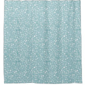 Aqua Bubble Dot Playful Kids Bathroom Decor Duschvorhang (Vorderseite)