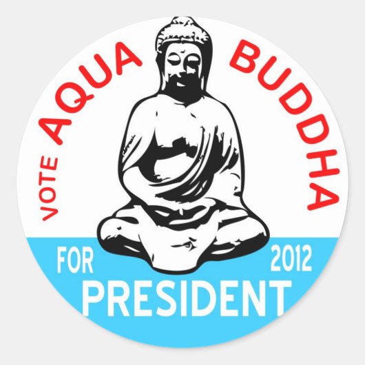 Aqua Buddha Sticker (Vorderseite)