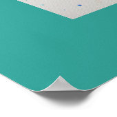 Aqua Budgie Budgie Budgies niedliches Kunst-Poster Poster (Ecke)