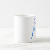 Aqua Budgie Porträt Kaffeetasse (Mittel)