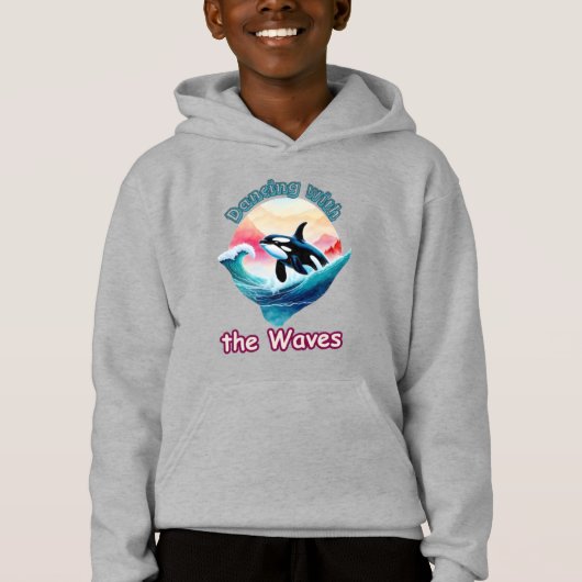 Aqua Burst: Killer Orca in Aqua Splash Hoodie (Vorderseite)