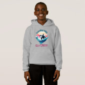 Aqua Burst: Killer Orca in Aqua Splash Hoodie (Vorne ganz)