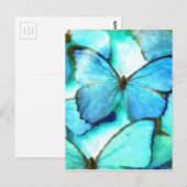 Aqua Butterflies Postkarte (Vorne/Hinten)