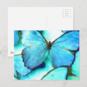Aqua Butterflies Postkarte (Vorne/Hinten)
