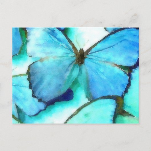 Aqua Butterflies Postkarte (Vorderseite)