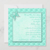 Aqua Butterfly 16 . Geburtstag Einladung (Rückseite)