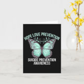Aqua Butterfly Art Verbreitung von Suizidpräventio Karte (Gelbe Blume)
