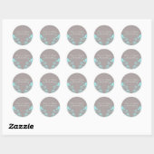 Aqua Butterfly Floral Wedding Stickers (Blatt)