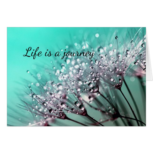 Aqua Cactus Bonsai Bloom Jegliche Occasion Card (Vorderseite (Horizontal))