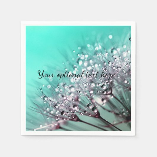 Aqua Cactus Bonsai Bloom Paper Plate Serviette (Vorderseite)