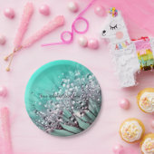 Aqua Cactus Bonsai Bloom Paper Tellers Pappteller (Party)