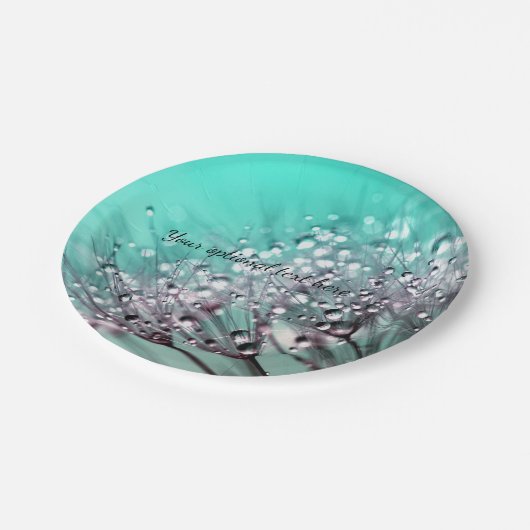 Aqua Cactus Bonsai Bloom Paper Tellers Pappteller (Schrägansicht)