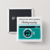 Aqua Camera Fotografy Business Button (Vorne & Hinten)